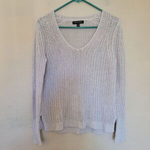 Banana Republic 100% Linen Open Knit Pullover Sweater Small Boho Coastal Beach